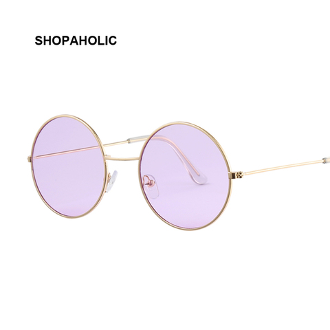 Vintage Round Sunglasses Women Ocean Color Lens Mirror Sunglasses Female Brand Design Metal Frame Circle Glasses Oculos UV400 ► Photo 1/6