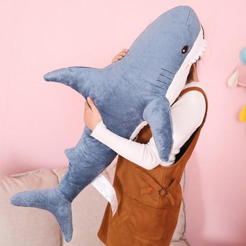 High Quality 140cm just SKIN Giant Size Plush Shark Skin Toys Semi-finished Product Simulation Shark Coat Pillow for Childruedos ► Photo 1/6