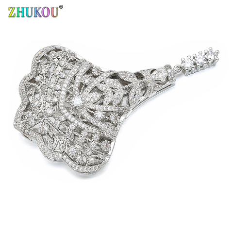 40*63mm Brass Cubic Zirconia Charms Pendants DIY Jewelry Bracelet Necklace Making, Model: VD362 ► Photo 1/3