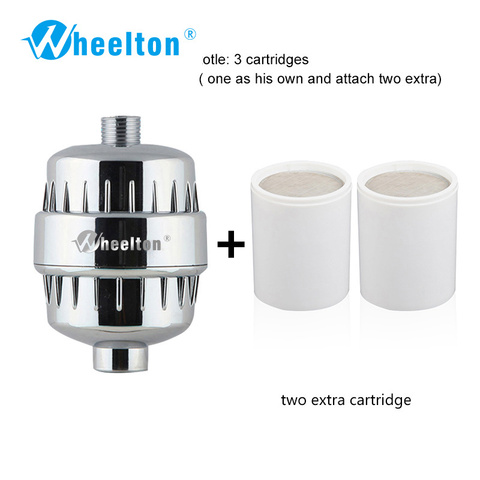 Wheelton Water Filter Purifier KDF+Calcium sulfite Shower Bathing Softener Chlorine Removal Attach 2 extra filters ► Photo 1/6