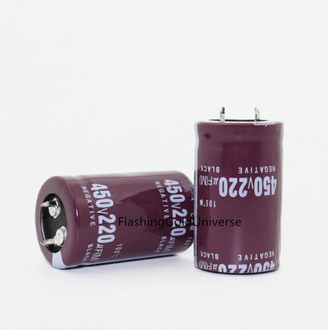 100% new 10pcs/lot Electrolytic capacitors 450V 220UF 220UF 450V 25*40 22*45MM filter capacitor ► Photo 1/1