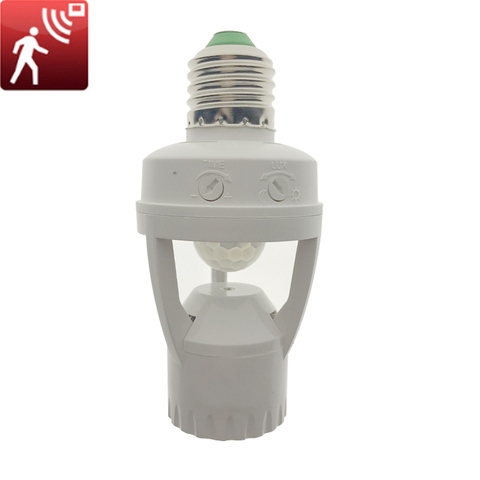 Hot AC 110-220V 360 Degrees PIR Induction Motion Sensor IR infrared Human E27 Plug Socket Switch Base Led Bulb light Lamp Holder ► Photo 1/5