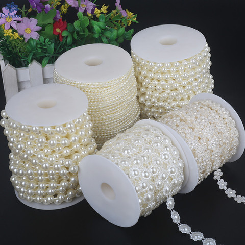 2-10 Meters Fishing Line Artificial Pearls Beads Chain For DIY Garland Wedding Party Decoration Supplies Bride Flowers Accessory ► Photo 1/6