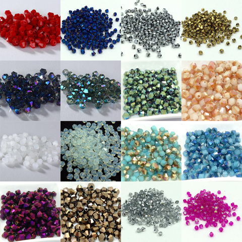 Hot~~ 4mm 1000pcs/lot Bicone 5301 Austrian crystals beads Loose Spacer Bead for DIY Jewelry Making U pick colors ► Photo 1/6