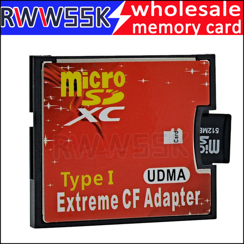 Micro SD SDHC SDXC TF card to CF Adapter MicroSD to Extreme Compact Flash Type I Card up to 256GB ► Photo 1/6