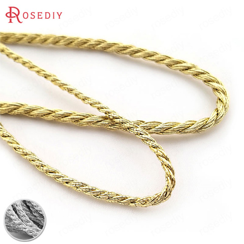 (30147)10 meters 2.5MM 3.5MM Gold Color Silver Color Silk Thread Rope Cords Diy Jewelry Findings Accessories wholesale ► Photo 1/5