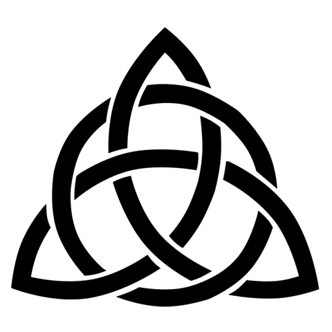CS-554#13.6*15cm knot Triquetra Trinity Celts - symbol funny car sticker and decal silver/black vinyl auto car stickers ► Photo 1/6