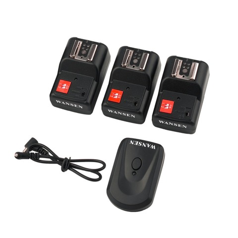 Universal 4 Channels Transmitter Wireless Radio Flash Trigger Set with 3 PT-04GY Receivers Camera PC Sync Cord for Studio Flash ► Photo 1/6