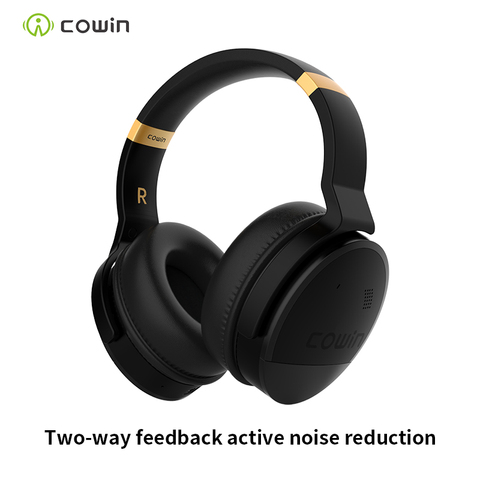 Cowin e8  HIFI Active Noise Cancelling Headphones ANC Wireless Bluetooth Earphones with Microphone, Stereo Deep Bass Headphones ► Photo 1/6