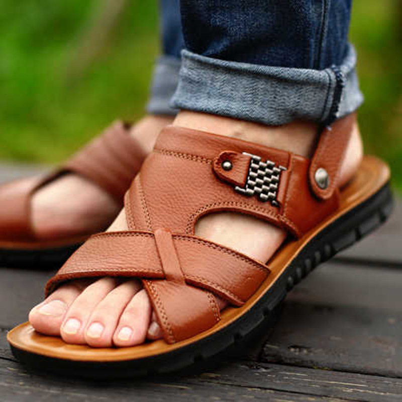 MENS REAL NATURAL LEATHER VERY COMFORTABLE HIGH QUALITY SLIPPERS ALL SIZES 