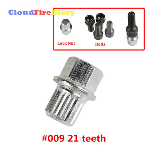 For Volkswagen Golf Je tta Passat Touran For Audi A4 A6 A8 TT Anti-theft Wheel Bolt Lock Nut Key Adapter #9 21 teeth 8D0601139F ► Photo 1/1