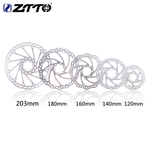 ZTTO 120mm/140mm/160mm/180mm/203mm 6 Inches Stainless Steel Bicycle Rotor Disc For Mountain Road Cruiser Bike Brake parts ► Photo 1/6