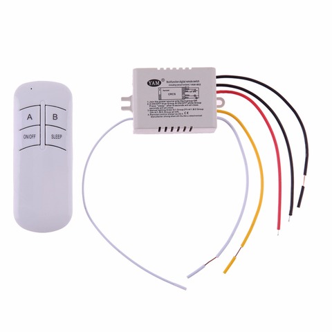 ALLOYSEED Wireless Remote Control Switch 2 Ways Channel ON/OFF 180V-240V Lamp Control Switch Receiver Transmitter For Light LED ► Photo 1/6