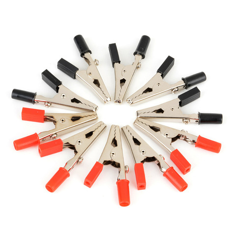 10pcs 52mm Insulated Crocodile Clips Clamp Plastic Handle Cable Lead Testing Metal Alligator Connector Connect Socket Plug ► Photo 1/6