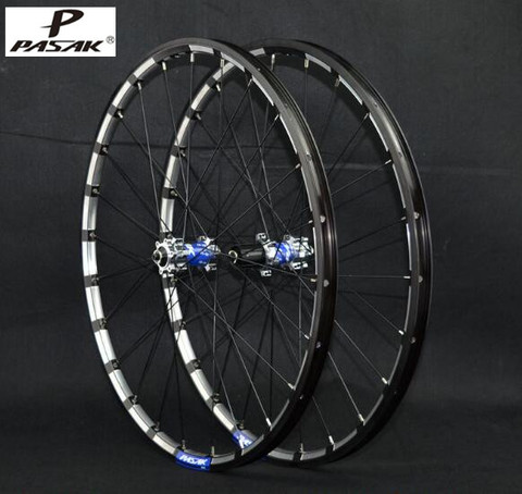 PASAK MTB Mountain Bike Bicycle Milling trilateral CNC bearing hub ultra light wheel wheelset Rim ► Photo 1/6