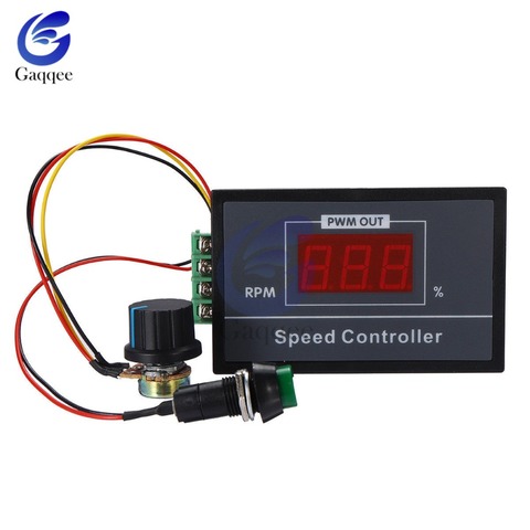 30A DC 6V-60V 12V 24V 48V PWM Motor Speed Controller Digital LED Display 0~100% adjustable 15KHZ With potentiometer switch ► Photo 1/6