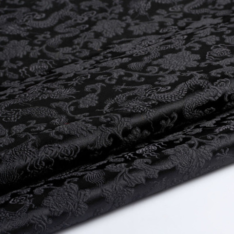 Quality Black Dragon Brocade Fabric Jacquard Apparel Costume patchwork fabric Curtain Upholstery Furnishing Materil Home Decor 5 ► Photo 1/6