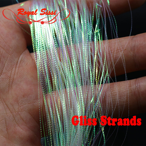 Royal Sissi 2packs Gliss' N Glow corrugated flash strands fly fishing baitfish decorative tying material simulates fish scales ► Photo 1/6