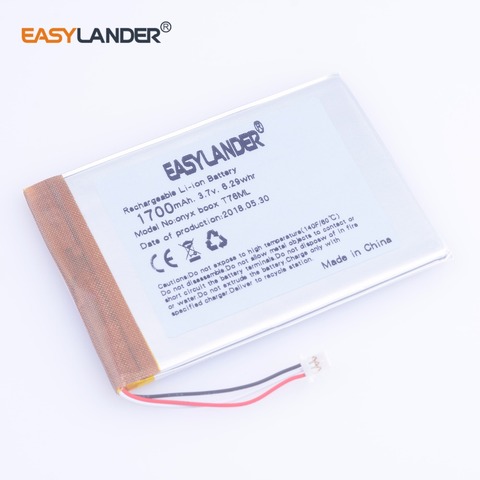 3.7V 1700mAh LI-Polymer Rechargeable Battery For E-Book onyx boox T76ML C63ML  T76SML  C65ML C65HD C67ML c67ml carta2 T68   MP5 ► Photo 1/1