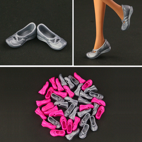 10  pair / lot Fashion Gray Dance Shoes for barbie doll  New high qualiry Doll accessories Free shipping ► Photo 1/5