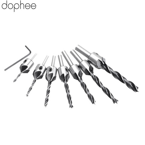 dophee 3/4/5/6MM Woodworking Tools Wood Drill Bits HSS Flute Countersink Drill Bit Reamer Chamfer Tool Drill Accessory Carbon ► Photo 1/6