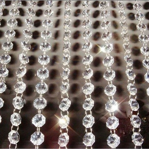 All Colors 10 Meters Garland Strand Hanging Crystal Glass Bead Curtain Diamond Chains Party Tree Wedding Centerpiece Decor ► Photo 1/6