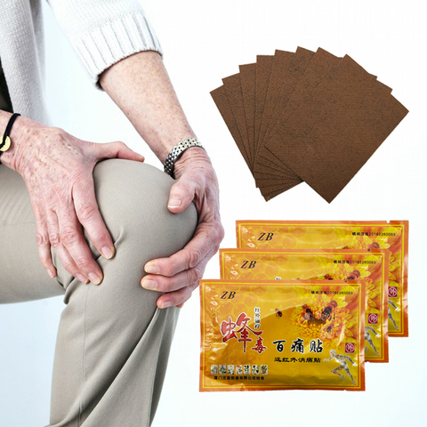96Pcs/12Bags Bee Venom Pain Plasters Effective relief knee joint pain leg joint pain Leg musle pain Medical plaster Dropshipping ► Photo 1/6