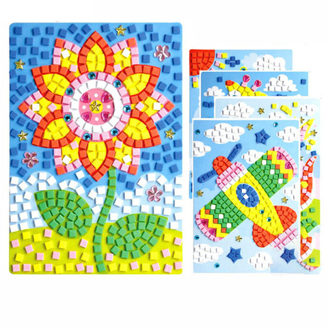 2022 Creative Kids Game DIY Kits 3D Mosaics Puzzle Stickers EVA Foam drawing Early Educational Toys For Kids Educational Toy ► Photo 1/6