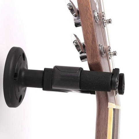 Black Guitar Hanger Hook Holder Wall Mount Stand Rack Bracket Display Strong Fixed Wall Guitar Bass Screws Accessories ► Photo 1/6