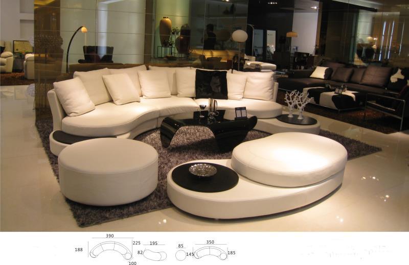Unique Real Cow Leather Sofa, Modern Leather Sofa Loveseat
