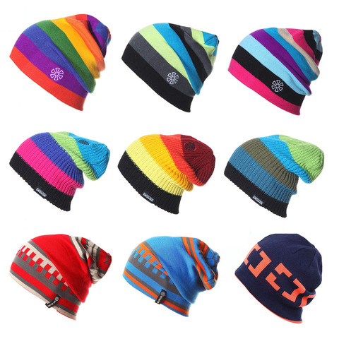 Unisex Brand Hats Men Women Warm Winter Knitting Skating Cap Men ski Hat Turtleneck Cap Gorro ► Photo 1/6