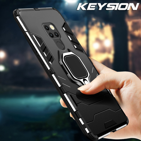 KEYSION Phone Case For Huawei Mate 20 Pro P30 Lite P20 Hybrid Hard PC TPU Silicone Shockproof  Cover For Y6 Y7 Y9 P Smart 2022 ► Photo 1/6