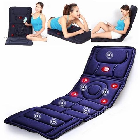 8 in1 mode Collapsible Full-body Massage Mattress Automatic heating Multifunction Far Infrared vibration Massager Cushion ► Photo 1/2