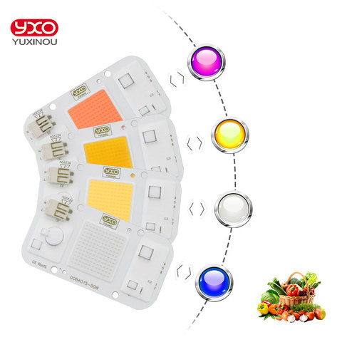 1pcs Hydroponice AC 220V 20w 30w 50w cob led grow light chip full spectrum 380nm-780nm for Indoor Plant Seedling Grow and Flower ► Photo 1/6