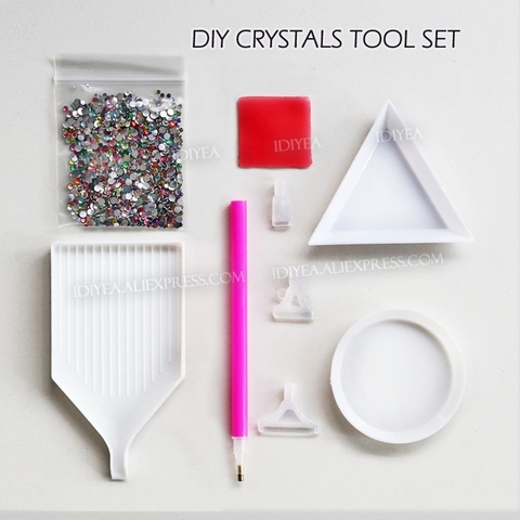 DIY TOOL Picking up pen Box Arranger tray plate accessories for nail decor crystals hot fix&Non HotFix strass Rhinestone glitter ► Photo 1/6