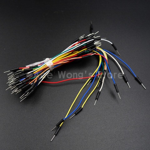 65pcs/Pack Mix Color Male to Male Solderless Flexible Breadboard Jumper Cable Wire wholesale ► Photo 1/1