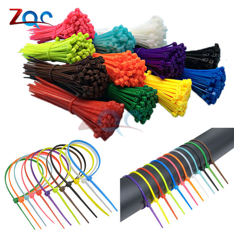 2.5*200mm Self-locking Nylon Cable Ties 100pcs 12 color Plastic Zip Tie 18 lbs black wire binding wrap straps UL Certified ► Photo 1/6