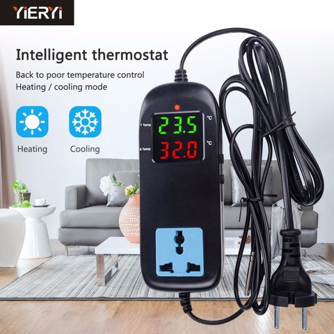 MH2000 AC90V~ 250V Quality LED Digital Intelligent Electronic Temperature Controller With Socket ► Photo 1/6