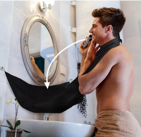Men Apron Beard Shaving Apron Bib Trimmer Face Shaved Hair Apron for Men Waterproof Apron Bathroom Products 120x80cm ► Photo 1/6
