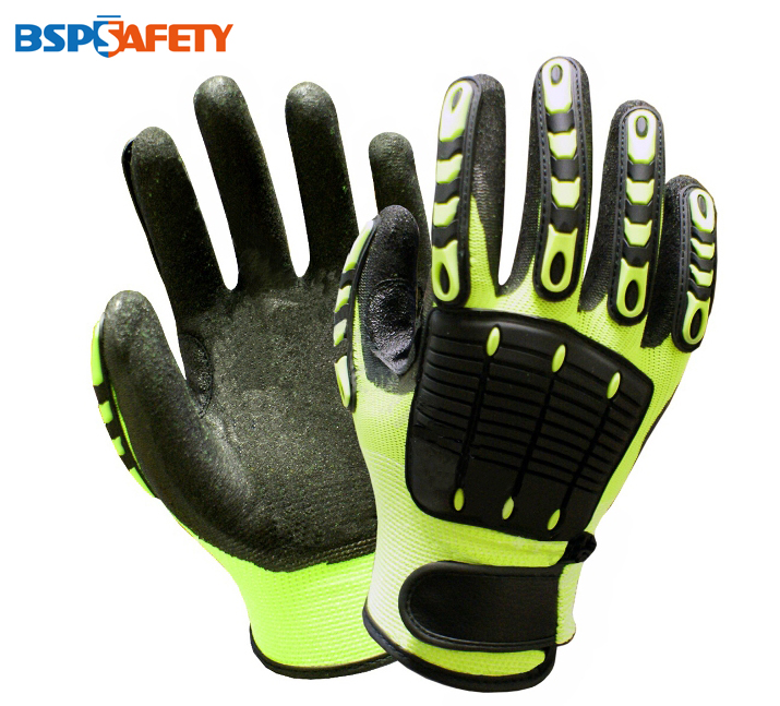 Mechanic Anti Vibration Work Glove Shock Absorbing Safety Glove Impact Resistant 