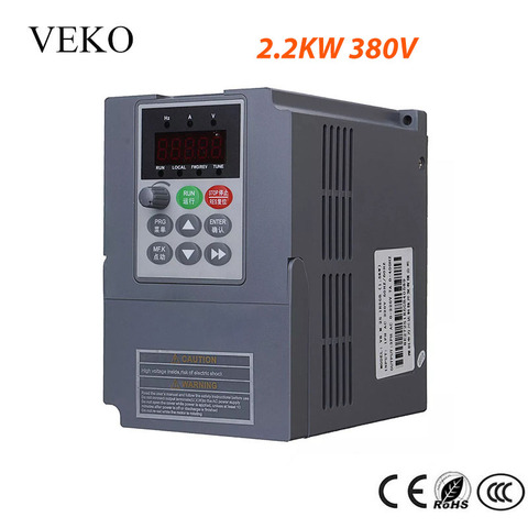 2.2KW 380V 3 Phase Input VFD Frequency Inverter 3 Phase Triphase Output Motor Speed Control Frequency Drive Converter 50/60Hz ► Photo 1/6