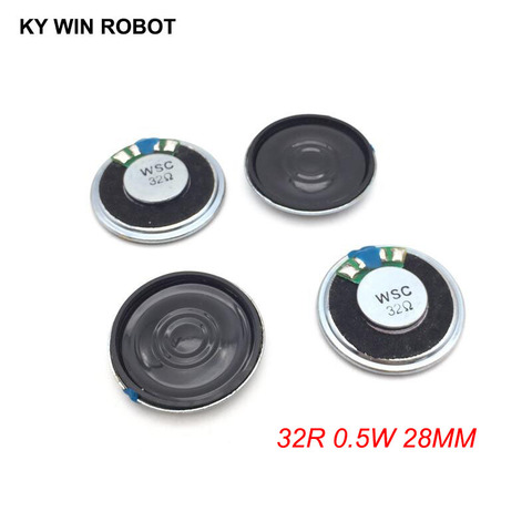 5pcs/lot New Ultra-thin Mini speaker 32 ohms 0.5 watt 0.5W 32R speaker Diameter 28MM 2.8CM thickness 5MM ► Photo 1/6