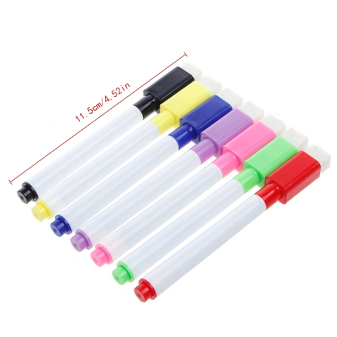 Plastic 1 Box / 5 Pcs Whiteboard Pen Erasable Dry White Board Markers Black Ink Fine Size Nip ► Photo 1/6