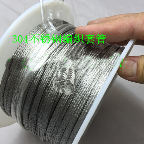 Free shipping 10M cable sleeve braided 10mm  black Snakeskin mesh Wire Protecting 304 stainless steel cable sleeve Metal sheath ► Photo 1/1