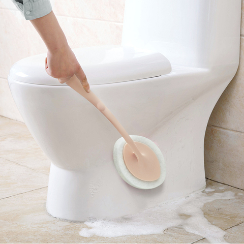 1pc Hand-held Sponge Cleaning Brush Bath Brush Ceramic Tile Kitchen Descaling Pot Brush Floor Brush Replaceable Sponge ► Photo 1/5