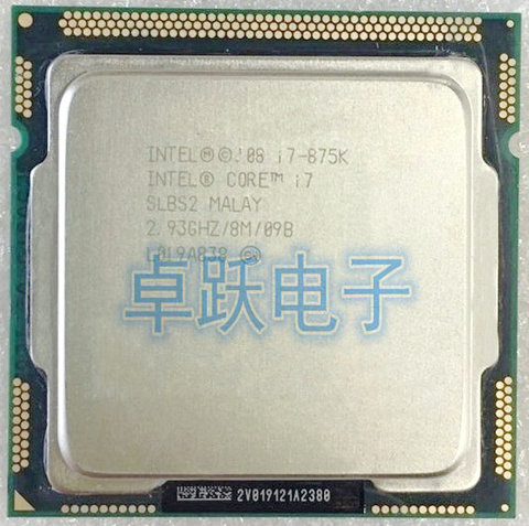 Free shipping Core i7 875K 2.93GHz 8M Quad Core Eight threads desktop processors Computer i7-875K CPU Socket LGA 1156 ► Photo 1/1