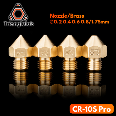 trianglelab CR-10S pro Brass Nozzle for 3D printers hotend 1.75MM Filament J-head cr10S PRO heat block hotend m6 Thread ► Photo 1/3