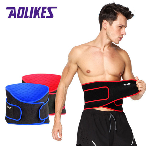 AOLIKES High Elastic Waterproof Belt Ajustable Waist Support Brace Fitness Gym Lumbar Back Waist Supporter Protection For Sports ► Photo 1/6