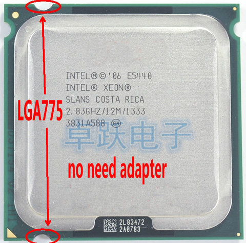 INTEL XEON E5440 2.83GHz/12M/1333Mhz/CPU equal to LGA775 Core 2 Quad Q9550 CPU,works on LGA775 mainboard no need adapter ► Photo 1/1