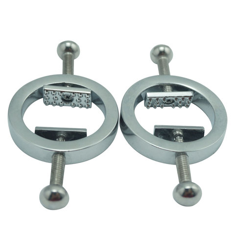 New female Stainless Steel adjustable torture play Clamps metal Nipple clips breast BDSM Bondage Restraint Fetish sex toy ► Photo 1/5